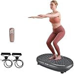 EILISON 3D Vibration Plate Exercise Machine for Lympathic Drainage - Whole Body Workout Vibration Fitness Platform w/Loop Bands - Home Equipment for Recovery, Wellness, Tonning