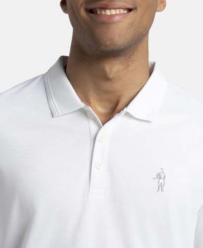 Image of Jockey 3914 Men Super Combed Cotton Rich Solid Full Sleeve Polo T-Shirt with Ribbed Cuffs