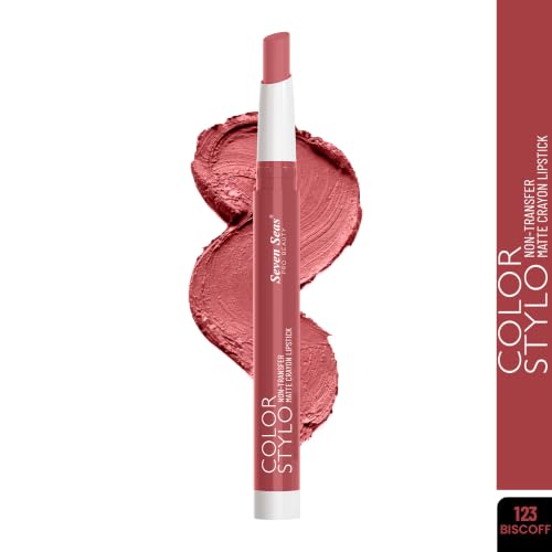 Image of Seven Seas Color Stylo NonTransfer Matte Lipstick | Matte Finish Crayon Lipstick | Waterproof | Long Lasting | Lasts Up to 24 hours(Bisscoffe)