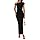 BTFBM Women's Formal Cocktail Dresses One Shoulder Twist Strap Sundress Ruched Bodycon Elegant Wedding Party Maxi Dress(Black, Medium)