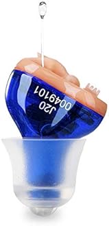 Mirasing J20 Hearing Aids for Seniors Adults Noise-Cancelling - Elderly Assistance Listening, Hearing Amplifier, Mini Sound Amplifier, Ear Sound Enhancer, Noise Reduction, Enhanced Speech, Feedback Cancellation (Blue, Left)