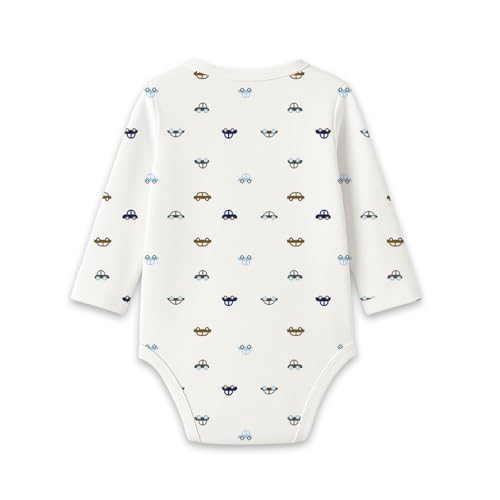 Image of MOM'S HOME Organic Cotton Front Open Kimono Onesie For Newborn Baby | New Born Clothing For Boys & Girls | 0-6 Months | Pack of 1