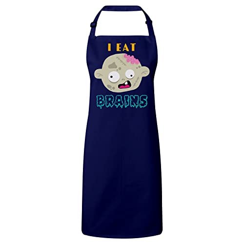 Tablier cuisine pour Halloween style horreur couleur bleu navy