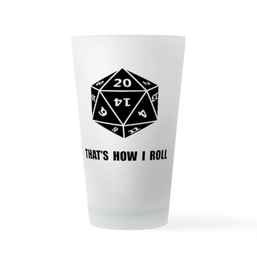 CafePress 20 Sided Dice Roll Pint Glass, 16 oz. Drinking Glass