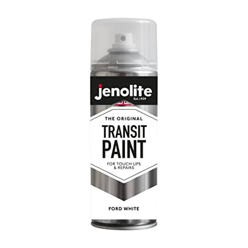 JENOLITE Transit Paint Aerosol Spray | 400ml | Van & Car Touch Up and Repair White Spray Paint (Diamond White XSC691)