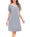 【Détails pratiques】Cette chemise de nuit femme ete à la coupe ample est dotée de poches latérales pratiques pour ranger de petits objets comme un téléphone. Idéale pour se détendre à la maison, son élégance la rend également parfaite pour les hôtels, les maisons de vacances et autres occasions, alliant praticité et raffinement.