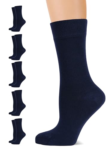 Image of Women's Bamboo Dress Socks, Crew for Business Trouser Casual, Soft, Thin & Seamless, Size 6-9 /9-12 (3, 4 or 5 Pairs)