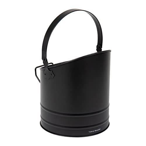 image for Mind Reader Fireplace Ash Bucket, 6L (1.5 gal) Capacity, Wood Stove, F