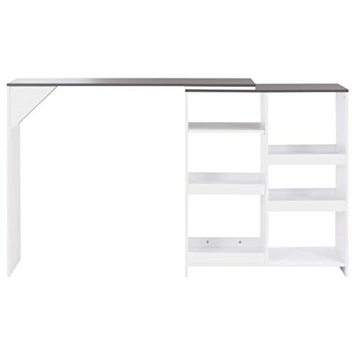 Table de bar avec étagère mobile bois pour repas chaleureux