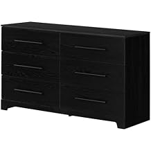 South Shore Primo 6-Drawer Dresser Black Oak, Contemporary