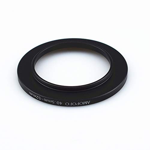Image of 40.5mm to 52mm Camera Filter Ring /Adapter for 52mm UV Filter, Aluminum, Black