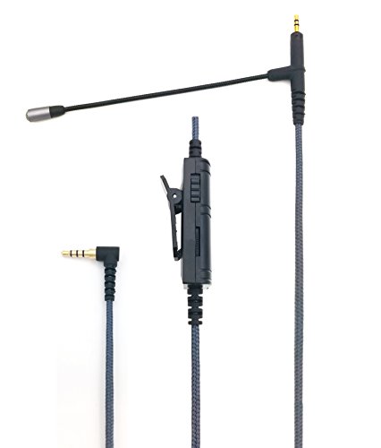 Sukira Boom Gaming Mic for PS4, Xbox One, PC, iPhone, Android Phone to 2.5mm Jack Headphones Sennheiser HD598 HD558 HD518 ATH-M50x ATH-M40x M70x with Volume Control, Mute Voip Microphone (150CM)
