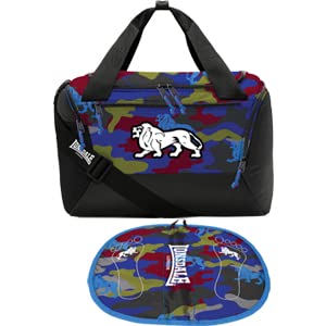 MARICART Sac à main avec bandoulière - de gym Lonsdale avec tapis de repose-pieds, Noir