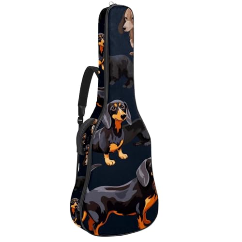 Grand sac de guitare acoustique imperméable 101,6 cm avec couche de protection en éponge