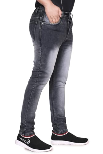 Image of Men's Slim Fit Stretchable Denim Jeans Stylish Mid-Rise Casual Wear Comfortable Soft Cotton Blend Fabric Trendy Jeans for Daily, Office & Party Use