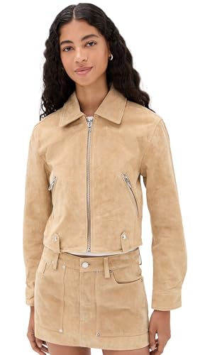[BLANKNYC] Womens Cinnamon Crunch Real Suede Cropped Jacket