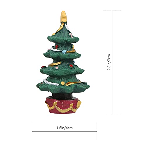 Balacoo 1 Set Christmas Aquarium Decoration Xmas Tree Figure Present Box Miniature Resin Micro Landscape Ornaments for Holiday Fish Tank Supplies Table Decor - Image 3