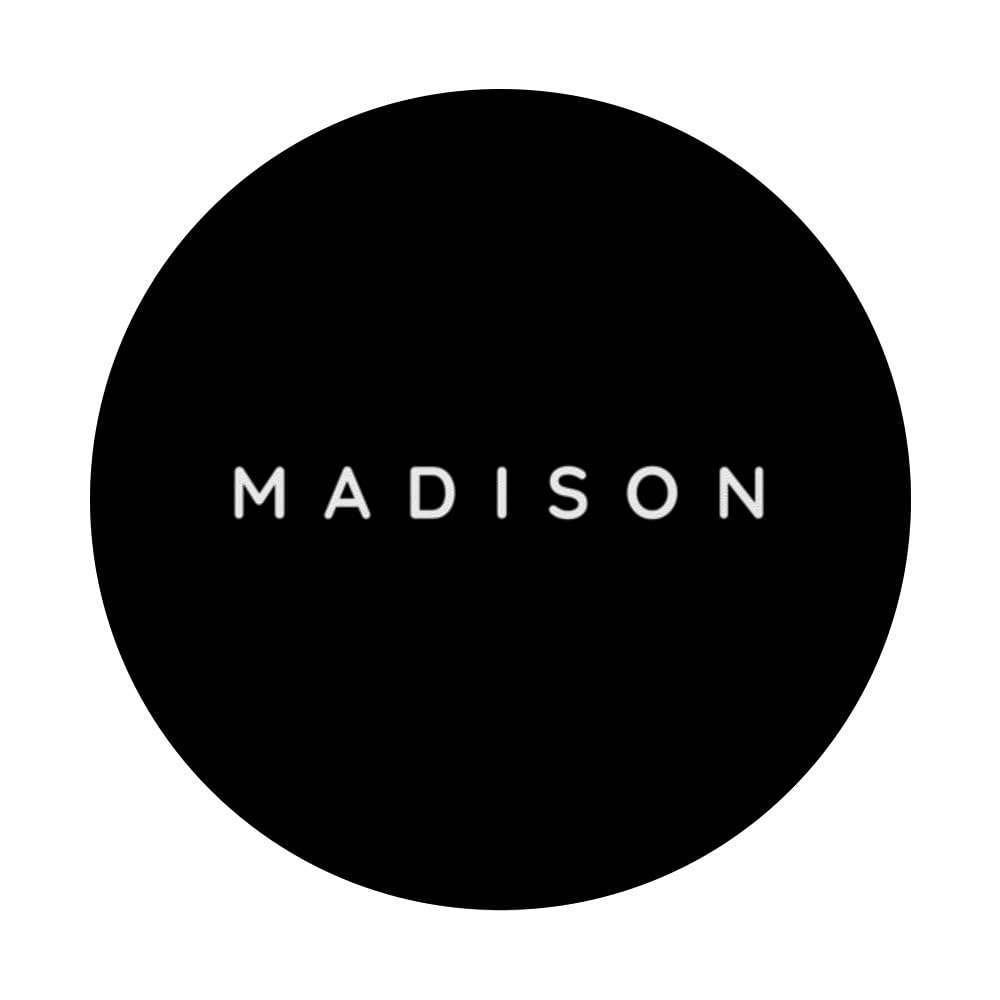 Madison City. Madisonian Pride Home Town Souvenir PopSockets Swappable PopGrip, Black - Image 3