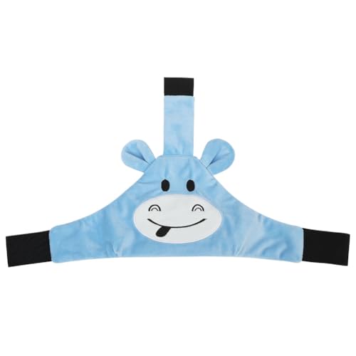 Alaoo Soporte de Cabeza de Asiento de Coche de bebé Niño,Posicionador de Sueño Seguro y Acogedor de Coche,Correa para Cabeza Ajustable para Bebé,para Niños Pequeños,Niños(Ternero Azul)