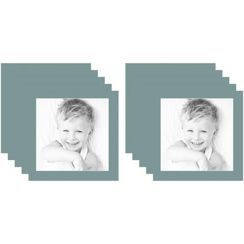 16x16 Splash/Nile Green Custom Mat for Picture Frame with 12x12 Opening Size (Mat Only, Frame NOT Included) - 10 Pack