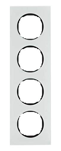 BERKER R.8 cristal blanco polar marco plano de lujo sutil 10142609