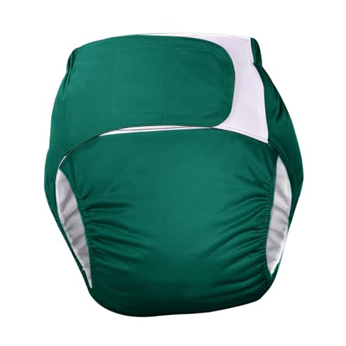 harayaa Couche-culotte en tissu lavable pour adulte, housse de couche-culotte pour adulte, sous-vêtements d'incontinence imperméables, Vert