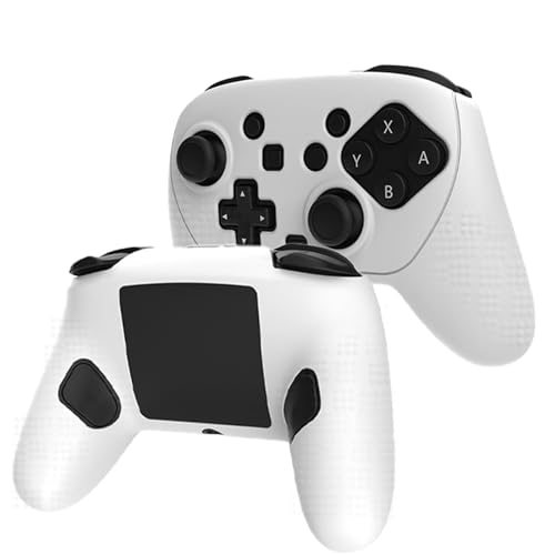 GEJEFA Funda para Nintendo Switch 2 Pro, Funda Protectora de Silicona Flexible y Resistente a los Arañazos con Absorción de Impactos con Protección Completa, Blanco
