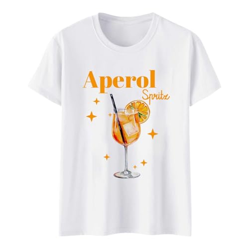 Aperol-Kostuem-Damen-Tshirt-Baumwolle-Aperol-Spritz-Shirt-Aperollin-Freundin-Spritztour-T-Shirt-Kurzarm-Rundhals-Sommershirt-Lustiges-Cocktail-Party-Events-Tshirt-Casual-Faschingskostuem - Sparfuchs24.io - Preisvergleich & Top Angebote Online