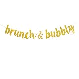 Brunch & Bubbly God Glitter Banner,Wedding Bachelorette Birthday Party Decorations.