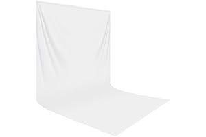 Hemmotop White Photo Backdrop Background: 10 x 20 ft Professional Muslin Photography Backdrop for Photoshoot