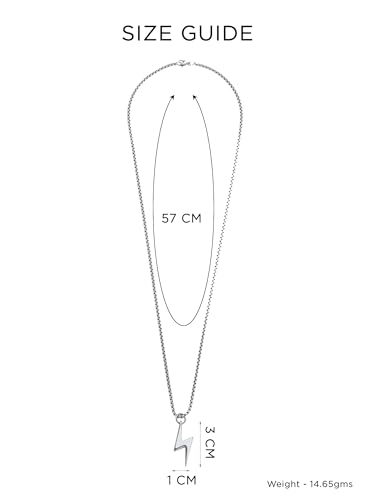Image of Yellow Chimes Chain Pendant for Men Fashion Black Silver Pendants For Men |Shaped Pendant Necklace | Stainless Steel Chain for Men | Accessories for Men | Birthday Gift for Men & Boys