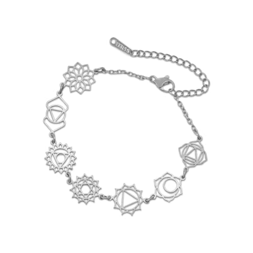 Dreamtimes Pulsera de 7 chakras para mujeres y hombres Pulsera de meditación...