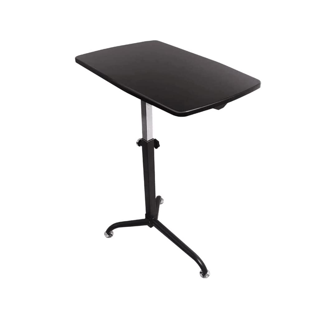 MYUYEE Height Adjustable Overbed Table Mobile Overbed Table Standing Desk, Laptop Standing Desk With Castors Mobile Sitting/Standing Desk For Home Use,B (A)