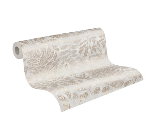 A.S. Création The Bos 388302 Non-Woven Wallpaper Floral Creme Gold 10.05 m x 0.53 m Made in Germany, Cream, 53 x 1005 cm - Image 4
