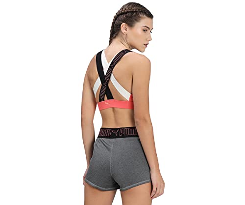 Image of PUMA Women's Polyester Bra Sports (52029924 Georgia Peach-Eggnog-Print L)