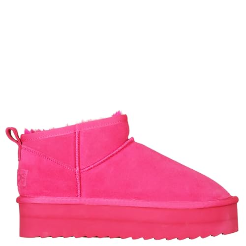 Colors of California Platform Winter Boot Suede YWPLA01 Fuxia, fucsia, 41 EU