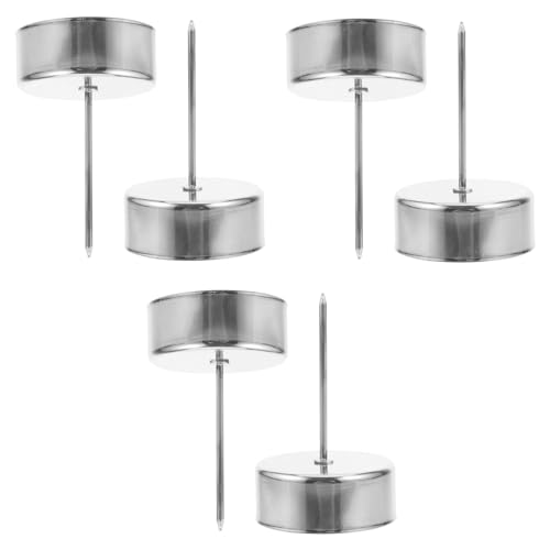 Luxshiny 1652YV08IK38XD2LDDG95 Metal Candle Holder Stakes Taper Candlestick Holders With Spike 6Pcs Metal Heavy Duty Pillar Candles Stand Base cover