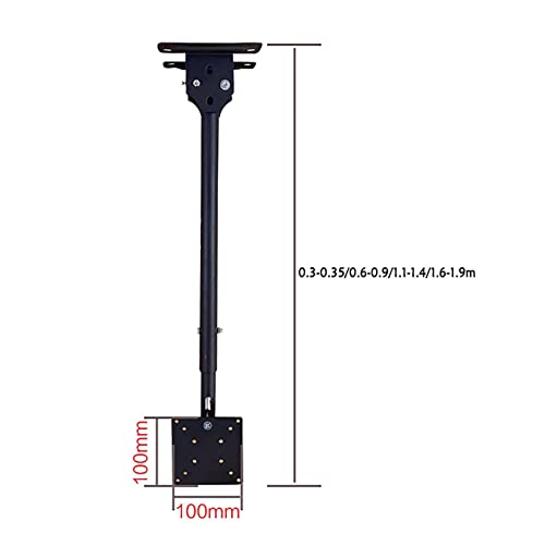 Support TV plafond inclinable et pivotant à hauteur variable