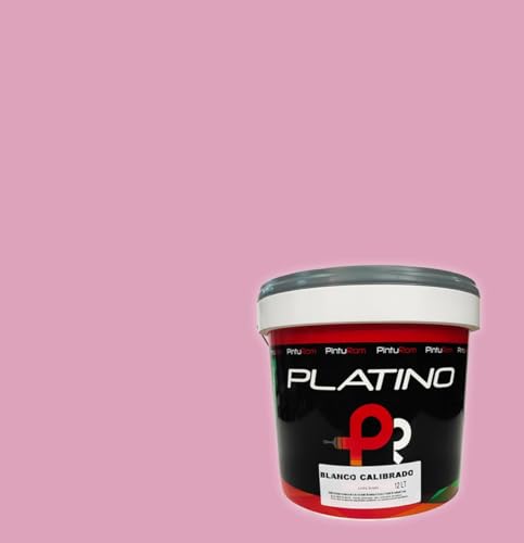 Pintura de interior colores Platino Color, Alto rendimiento 8-12 m²/l., excelente cubrición y lavabilidad, protección antimoho. (ROSA PASTEL, 4 Litros)