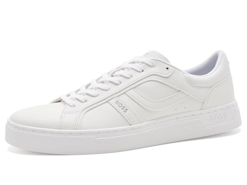 BOSS Rhys Tennis Lace up Sneakers Beaming White 9