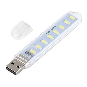 3nh Reading Light Mini Portable USB LED Book Lights with USB Light Extender 3/8LEDs 5V Power Input White Warm White Night Light (Size : Hortel)