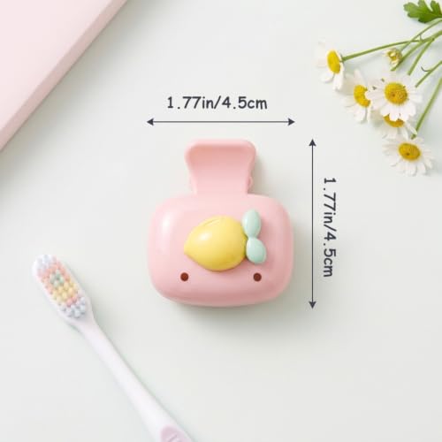 Image of HASTHIP 6PCS Toothbrush Cover Cap, Fun Fruit Toothbrush Head Covers, Portable Travel Toothbrush Protector Coverings Cap for Household Travel, Camping, Bathroom