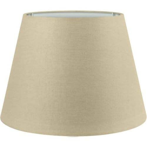 Wogati® Premium Lampenschirm | Größe: L | Farbe: Beige | E14 | konisch | Baumwolle | für Stehlampen, Hängelampen, Tischlampen, Deckenlampen