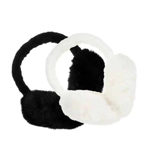 GLSTOY 2pcs Foldable Ear Warmers for Adults Earmuffs Keep Ears Warm Cold Weather Lightweight and Stylish for Women for Outdoor Activities