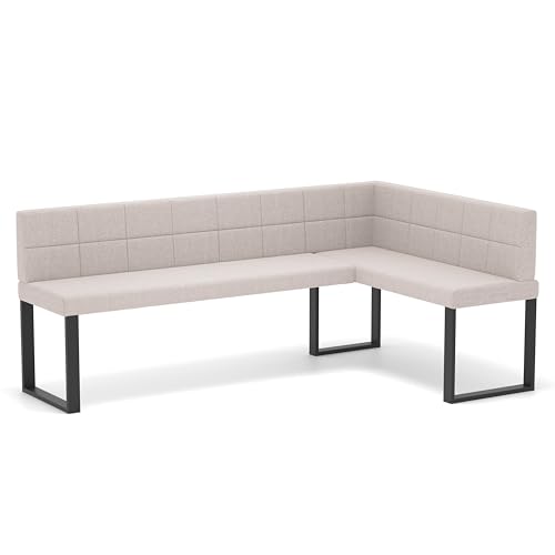 IDOHOME Gauche/Droite 128x168 cm Banquette d’Angle tapissée avec Dossier et Large Choix de Tissus – Meuble d’Angle idéal pour la Cuisine. Tissus...