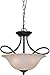 Craftmade 25033-OLB Cordova European Convertible Semi Flush/Pendant Lighting, 3-Light 180 Watts (18"W x 16"H), Old Bronze