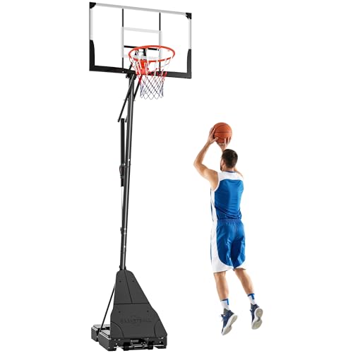 Soozier Basketball Hoop Outdoor Portable, 8-10ft...