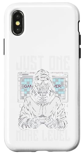 Just One More Level Skull �Q�[�}�[�f�U�C���B �X�}�z�P�[�X iPhone X/XS �p