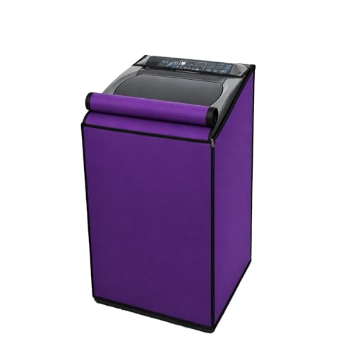 Image of Classic Top Load Washing Machine Cover Suitable For Whirlpool 360 / Stain Wash Back Panel 6 Kg, 6.5 Kg, 7 Kg, 7.5 Kg, Waterproof & Dustproof (58cmsX58cmsX97cms, Purple)