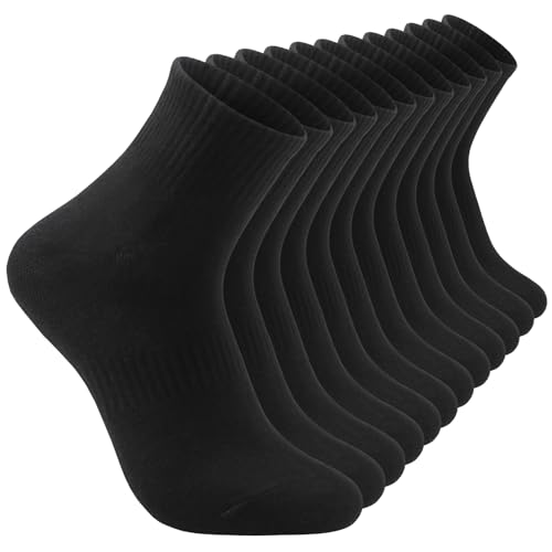 Image of HAVE A TREE Women's Ankle Socks 6 Pairs Thin Cotton Athletic Gym Socks | Soft, breathable, well-made cotton socks with arch support, stay put, fit true to size, and offer great value.